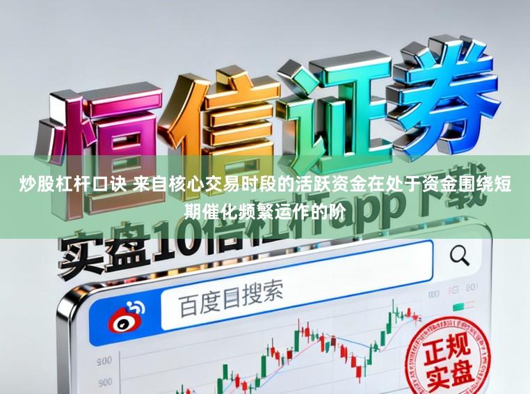 炒股杠杆口诀 来自核心交易时段的活跃资金在处于资金围绕短期催化频繁运作的阶