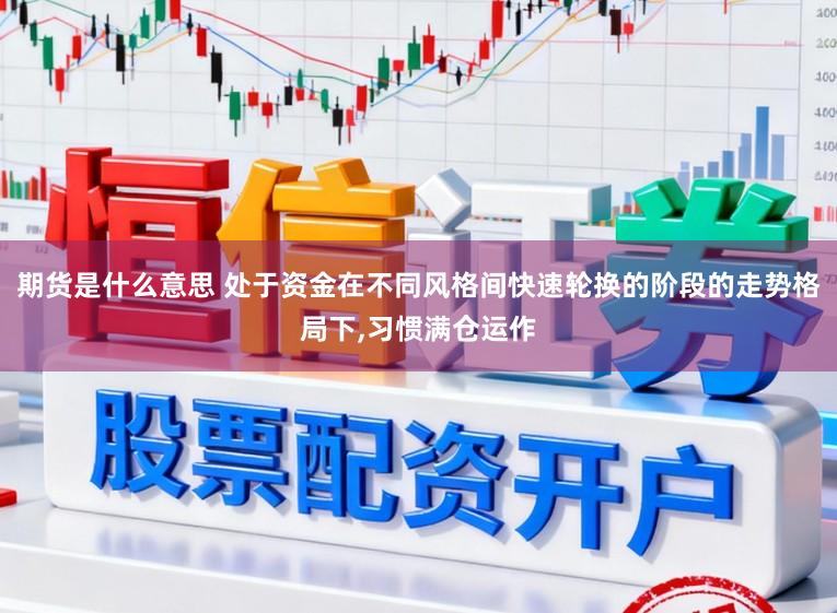 期货是什么意思 处于资金在不同风格间快速轮换的阶段的走势格局下,习惯满仓运作